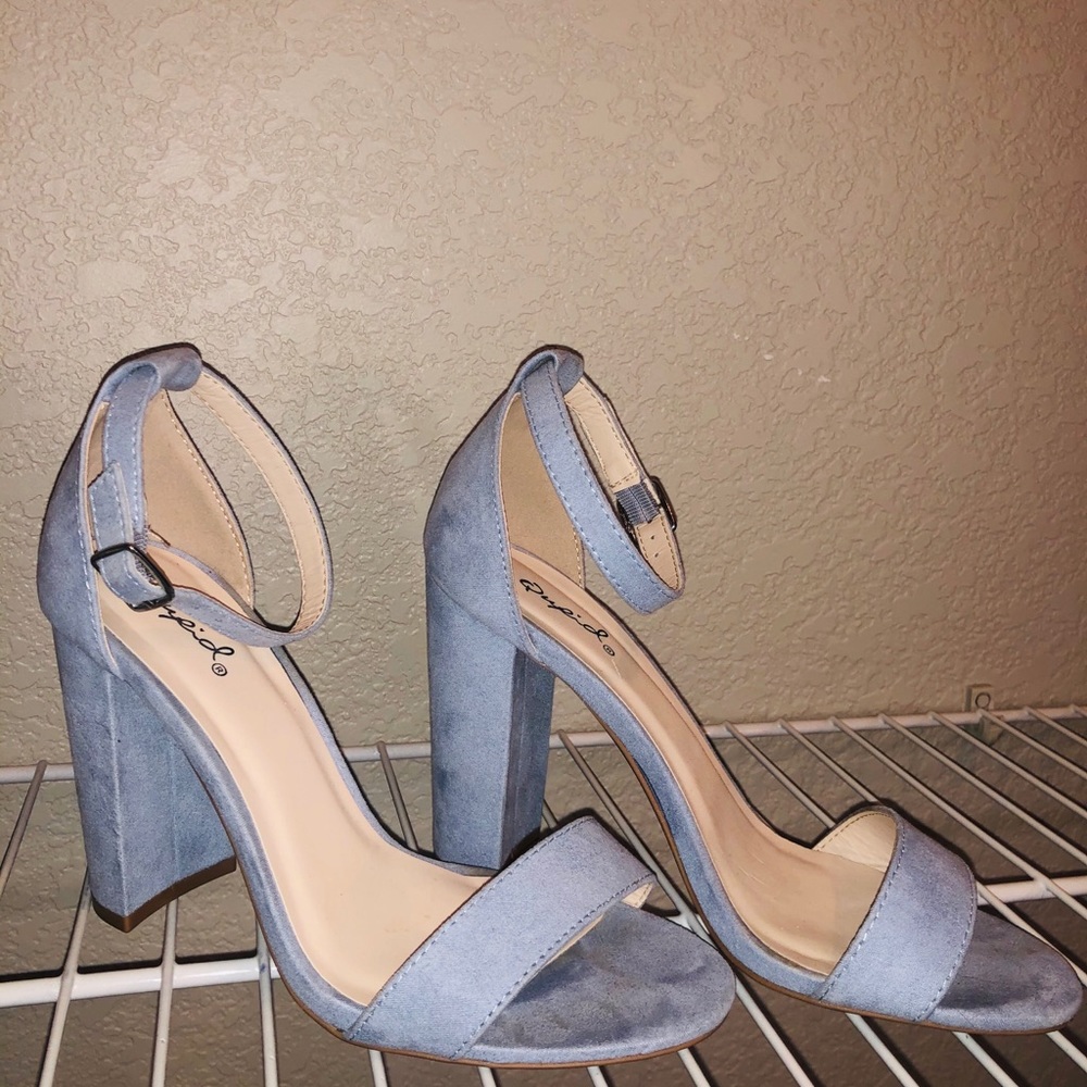 Blue Strappy Heels